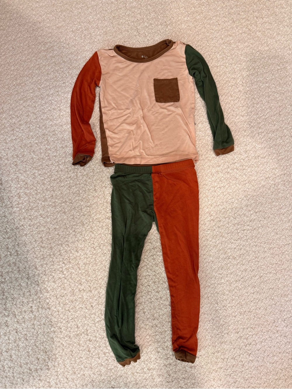 Kyte Baby Colorblock Two-Piece Pajama Set - Size 18-24 months